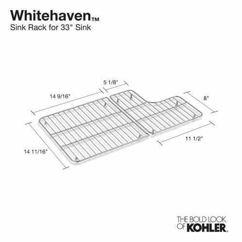 K6449ST Kohler 2 Piece Whitehaven Stainless Steel Rack for Whitehaven